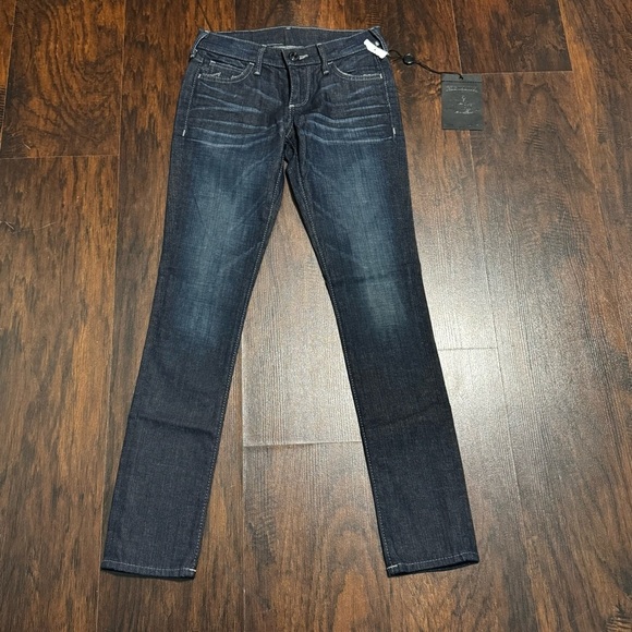 True Religion Brand Jeans Victoria Dark Indigo Skinny Jeans Size 23 NWT - Picture 2 of 12